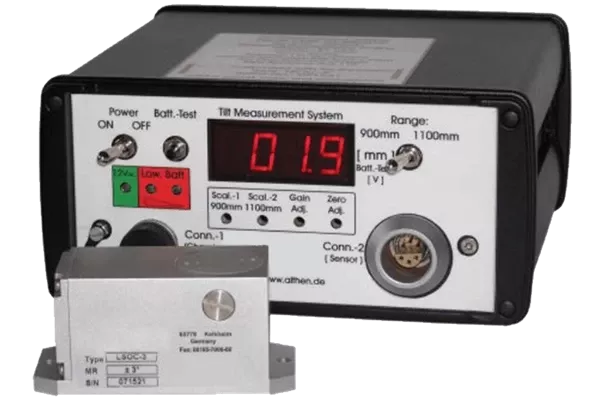 Displays for inclination sensors